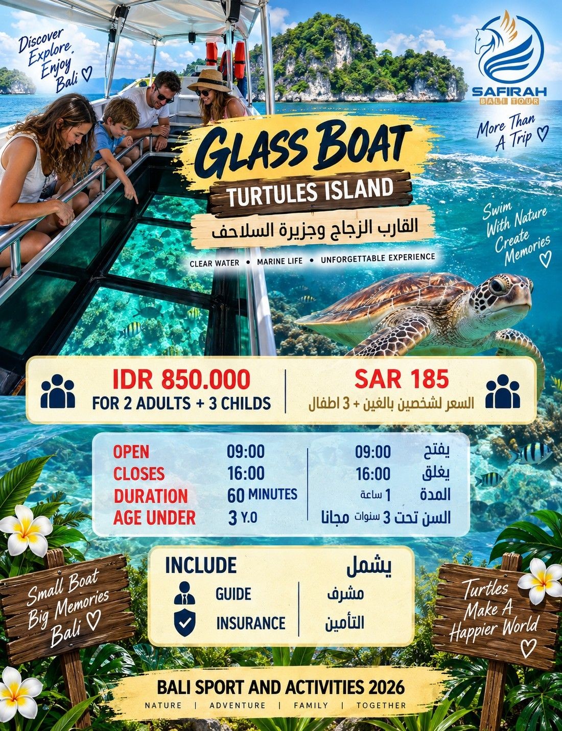 Glass Boat Turtles Island
